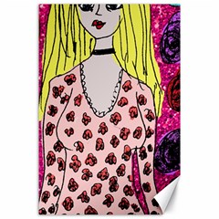 Nineties Girl Glitter Canvas 24  X 36  by snowwhitegirl