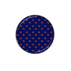 Red Rose Blue Hat Clip Ball Marker by snowwhitegirl