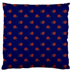 Red Rose Blue Standard Flano Cushion Case (one Side) by snowwhitegirl