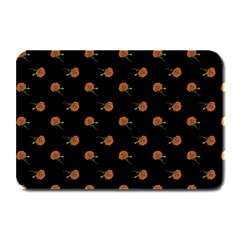 Peach Rose Black Plate Mats by snowwhitegirl