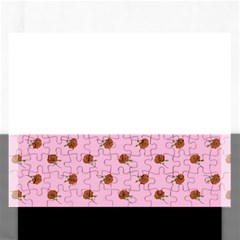 Peach Rose Pink Rectangular Jigsaw Puzzl by snowwhitegirl