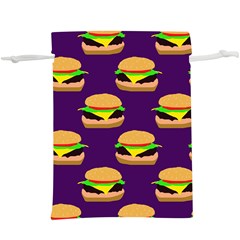 Burger Pattern  Lightweight Drawstring Pouch (xl) by bloomingvinedesign