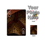 Vault Mosaic Gold Ornament Golden Playing Cards 54 Designs (Mini) Front - SpadeK