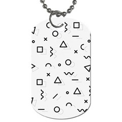 Memphis Pattern Dog Tag (two Sides) by Vaneshart