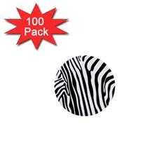 Vector Zebra Stripes Seamless Pattern 1  Mini Buttons (100 Pack)  by Vaneshart