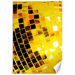 Golden Disco Ball Canvas 12  X 18  by essentialimage