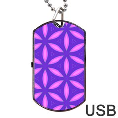 Pattern Texture Backgrounds Purple Dog Tag Usb Flash (one Side) by HermanTelo