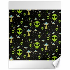 Alien Ufo Pattern Canvas 18  X 24  by Vaneshart