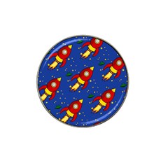 Space Rocket Pattern Hat Clip Ball Marker (4 Pack) by Vaneshart