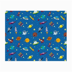 Space Rocket Solar System Pattern Small Glasses Cloth by Vaneshart