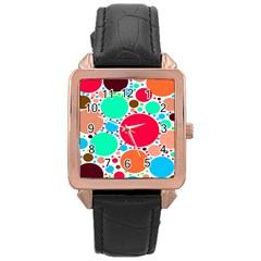 Dots Rose Gold Leather Watch  by impacteesstreetweareight