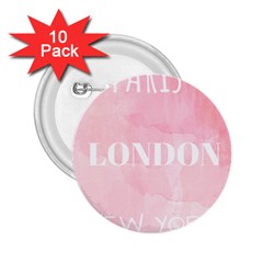 Paris 2 25  Buttons (10 Pack)  by Lullaby