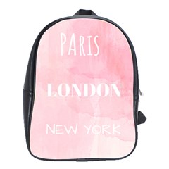 Paris, London, New York School Bag (large) by Lullaby