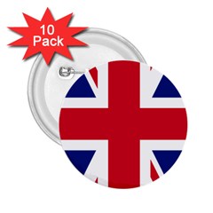 Uk Flag Union Jack 2 25  Buttons (10 Pack)  by FlagGallery