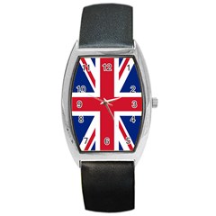 Uk Flag Union Jack Barrel Style Metal Watch by FlagGallery