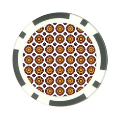 Pattern Fall Color White Background Poker Chip Card Guard by Simbadda