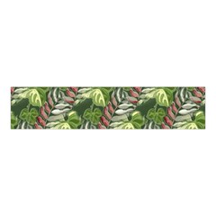 Leaves Seamless Pattern Design Velvet Scrunchie by Simbadda