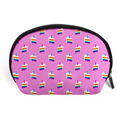 Rainbow Birthday Cake Pattern2 Accessory Pouch (large) by bloomingvinedesign