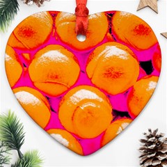 Pop Art Tennis Balls Heart Ornament (two Sides) by essentialimage