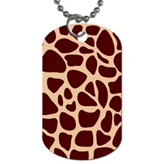 Animal Print Giraffe Patterns Dog Tag (two Sides) by Vaneshart