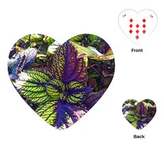 Dark Coleus Playing Cards Single Design (heart) by Riverwoman