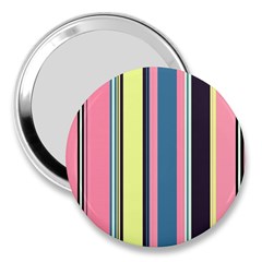 Stripes Colorful Wallpaper Seamless 3  Handbag Mirrors by Vaneshart