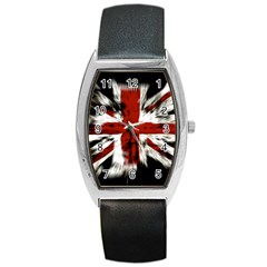 British Flag Barrel Style Metal Watch by Vaneshart