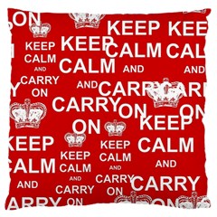 Keep Calm And Carry On Standard Flano Cushion Case (two Sides) by Vaneshart