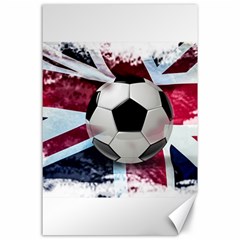 Soccer Ball With Great Britain Flag Canvas 24  X 36  by Vaneshart