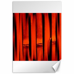 Orange Seamless Bamboo Background Canvas 12  X 18  by Vaneshart