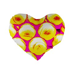 Pop Art Tennis Balls Standard 16  Premium Flano Heart Shape Cushions by essentialimage