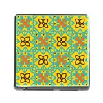 Flowers in squares pattern                                               Memory Card Reader (Square) Front