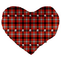 Plaid 857955 960 720 Large 19  Premium Flano Heart Shape Cushions by vintage2030