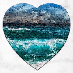 Waves 3975256 960 720 Jigsaw Puzzle (heart) by vintage2030