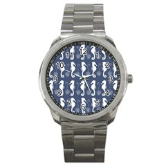 Seahorse Shell Pattern Sport Metal Watch by Vaneshart