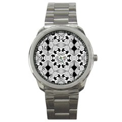 Seamless Pattern With Maple Leaves Sport Metal Watch by Vaneshart