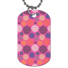 Abstract Seamless Pattern Graphic Pink Dog Tag (one Side) by Vaneshart