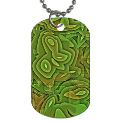 Background Abstract Green Dog Tag (two Sides) by Vaneshart