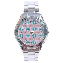 Seamless Wallpaper Pattern Free Picture Stainless Steel Analogue Watch by Vaneshart