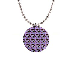 Redhead Girl Pattern Lilac 1  Button Necklace by snowwhitegirl