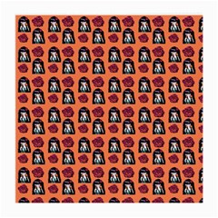 Girl Flower Pattern Apricot Medium Glasses Cloth (2 Sides) by snowwhitegirl