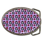 Girl Flower Pattern Lilac Belt Buckles Front