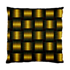 Background Pattern Desktop Metal Gold Golden Standard Cushion Case (one Side) by Wegoenart