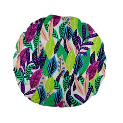 Leaves  Standard 15  Premium Flano Round Cushions by Sobalvarro