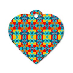 Pop Art  Dog Tag Heart (one Side) by Sobalvarro