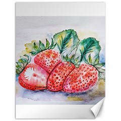 Strawberry Watercolor Figure Canvas 12  X 16  by Wegoenart