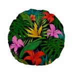 Tropical Greens Standard 15  Premium Round Cushions Back