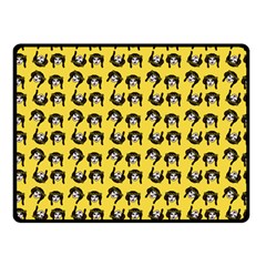 Retro Girl Daisy Chain Pattern Yellow Double Sided Fleece Blanket (small)  by snowwhitegirl