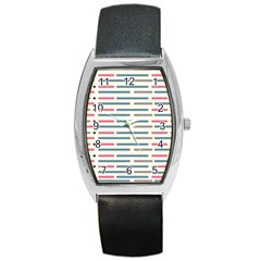 Long Lines Vector Pattern Barrel Style Metal Watch by Vaneshart