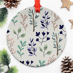 Dark Tone Plant Pattern Ornament (round) by Vaneshart